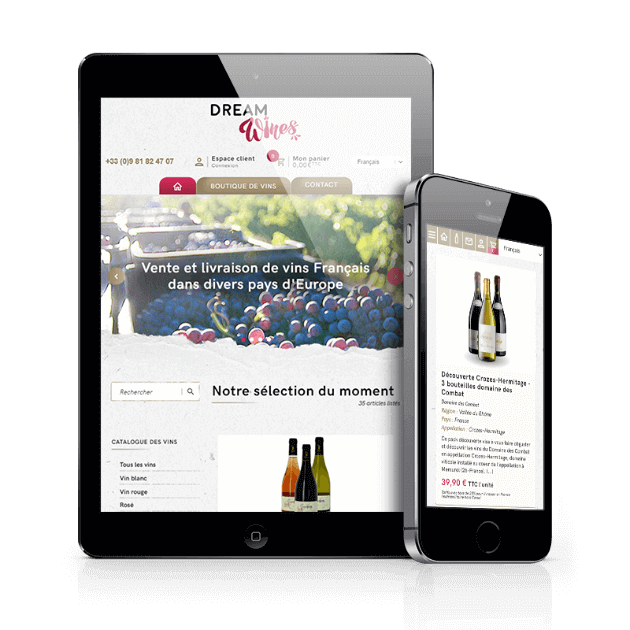 Dream wines catalogue de vins responsive