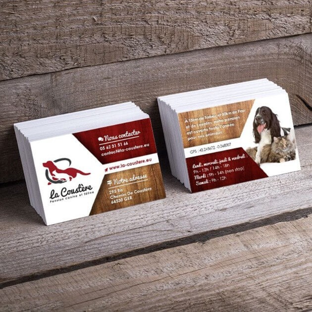 Création de cartes de visite Pension animaux