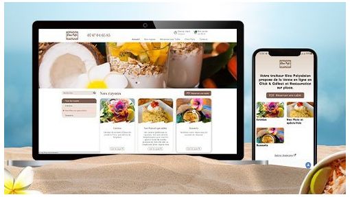 Vente en ligne pour traiteur tahitien - Click and collect